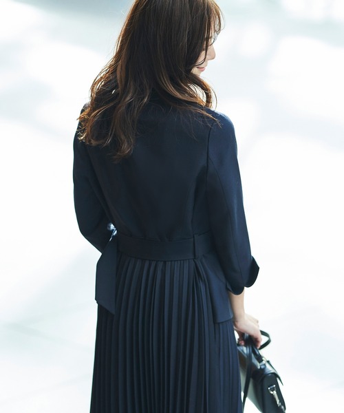 「RUIRUE BOUTIQUE」 長袖ワンピース M ネイビー レディース_画像7