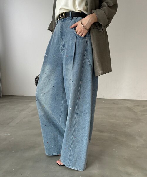 DouDou（ドゥドゥ） パンツ ペイントパンツ レディース : ZOZOTOWN