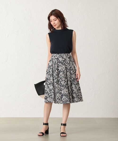 「EPOCA THE SHOP」 ノースリーブブラウス 36 ネイビー レディース_画像2