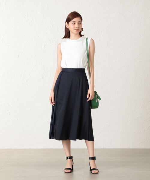 「EPOCA THE SHOP」 ノースリーブブラウス 36 ネイビー レディース_画像4