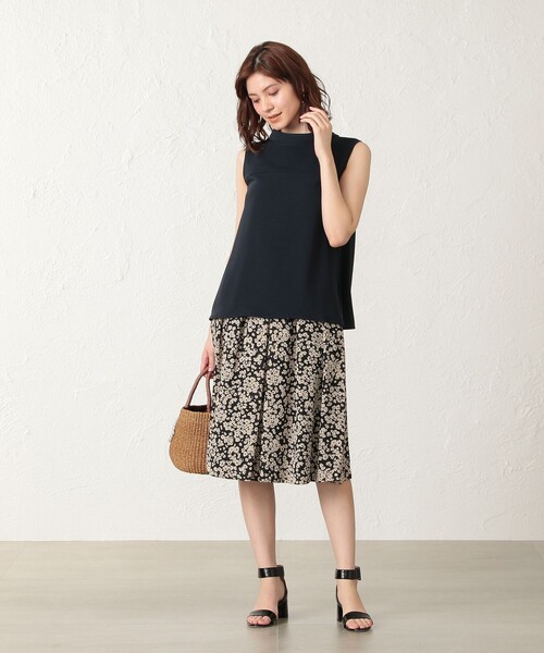 「EPOCA THE SHOP」 ノースリーブブラウス 36 ネイビー レディース_画像5