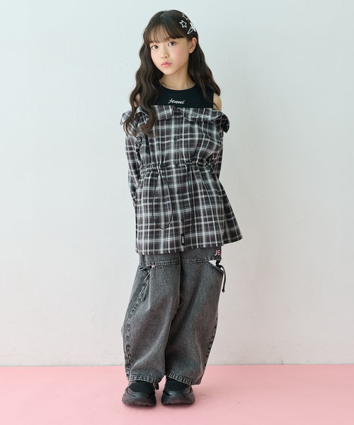 JENNI（ジェニィ） ブラウス シャツ シャツドッキングプルオーバー 肩