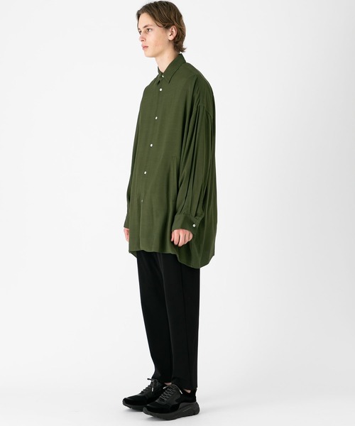 ■専用■美品 CLANE 2万 とろみブラウス オーバーサイズ クラネ グリーン CLANE（クラネ） シャツ ブラウス 【CLANE HOMME】オーバーサイズ