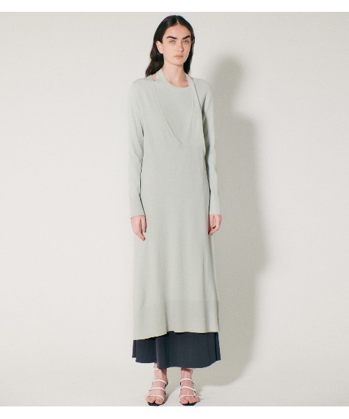 ワンピース Layered Knit Dress