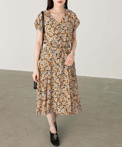 ワンピース ウエストベルト付き総花柄ワンピース Zozotown Paypayモール店 通販 Paypayモール