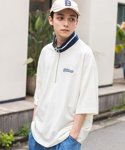 WEGO（ウィゴー） tシャツ Tシャツ WEGO/スタンドハーフジップワン