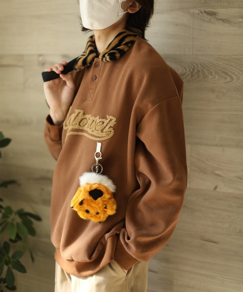 トレーナー スウェット 「HOOK」タイガーファー襟ポロシャツ風