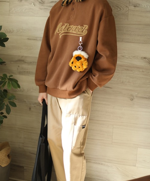 トレーナー スウェット 「HOOK」タイガーファー襟ポロシャツ風