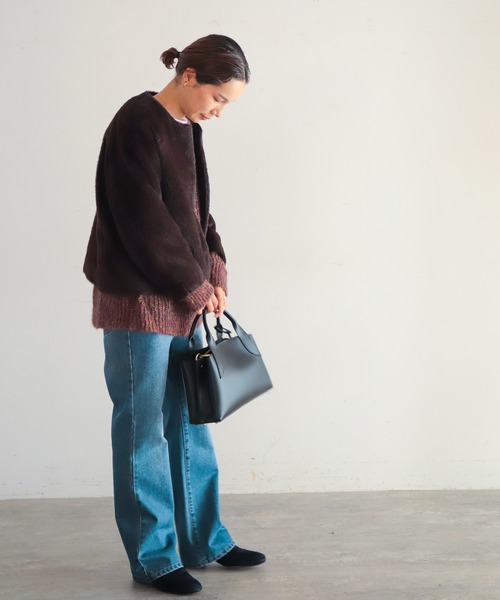 NOMBRE IMPAIR ジャケット ノーカラージャケット アルパカウール