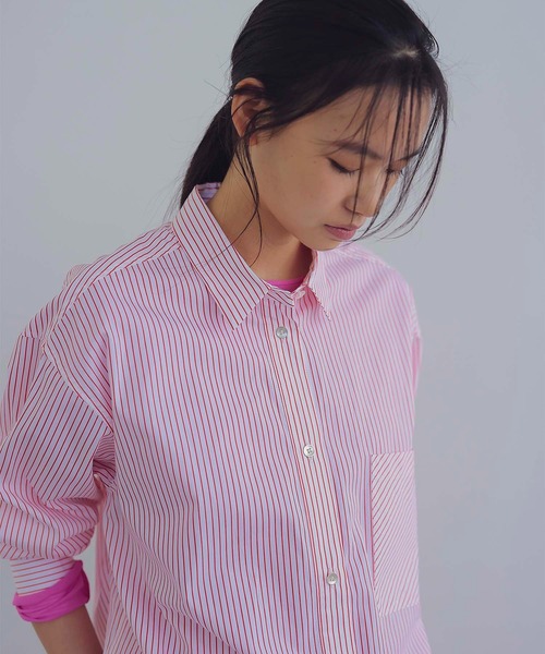 ブラウス シャツ LONDON stripe basic blouse(ロンドンストライプベーシックシャツ) レディース DRESSLAVE ブラウス シャツ LONDON stripe basic blouse