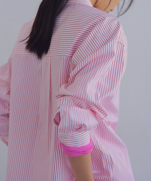 ブラウス シャツ LONDON stripe basic blouse(ロンドンストライプベーシックシャツ) レディース DRESSLAVE ブラウス シャツ LONDON stripe basic blouse