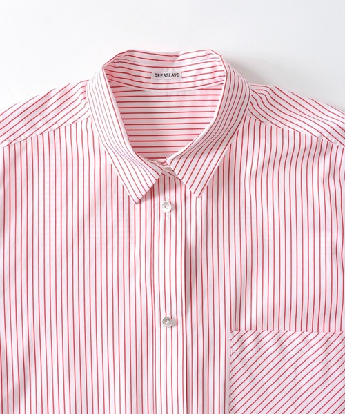 ブラウス シャツ LONDON stripe basic blouse(ロンドンストライプベーシックシャツ) レディース DRESSLAVE ブラウス シャツ LONDON stripe basic blouse