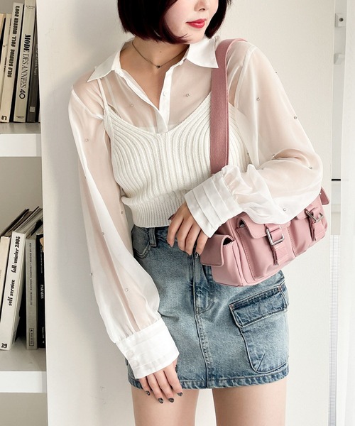 レディーストップス８点セット Heather ブラウス シャツ ビスチェSETビジューシャツ 111421