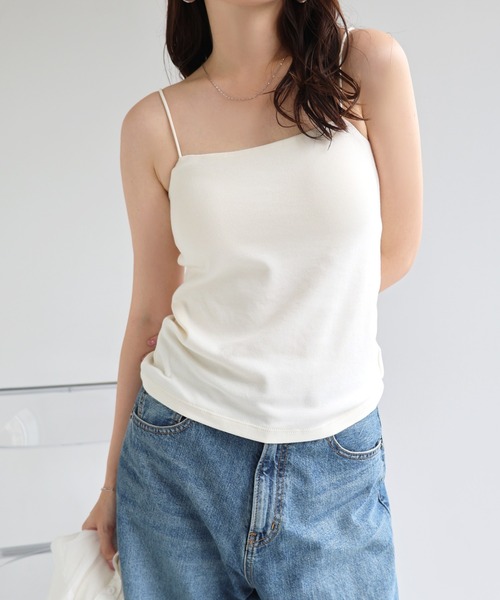 andme（アンドミー） カップ付き キャミソール 「新色追加」コットン