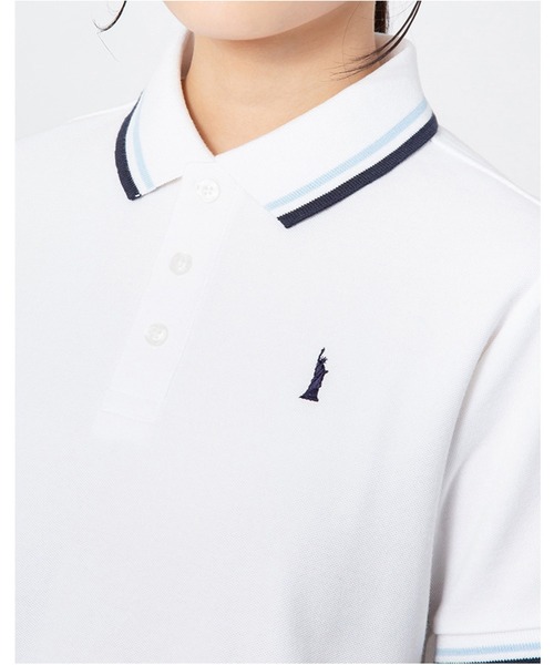 EASTBOY ポロシャツ 半袖 ライン入り COOLMAX スクール 制服