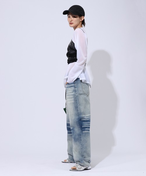 tシャツ シアーラグランロンT「手洗い可能」 レディース