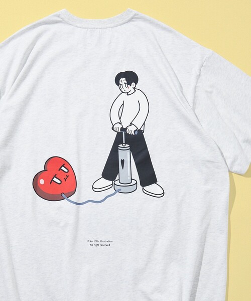 FREAK'S STORE tシャツ Kurt Wu/カート ウー 風船ハートロゴ