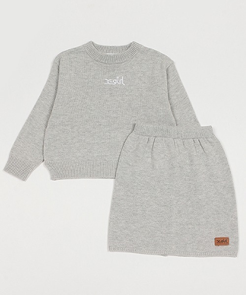 X-girl Stages」 「KIDS」セットアップ 120cm トップグレー キッズ  