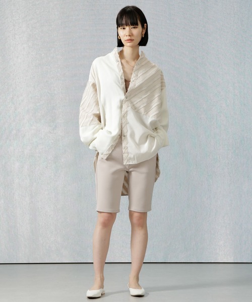beautiful people ポンディングハーフパンツ beautiful people(ビューティフルピープル)のsheer stripe
