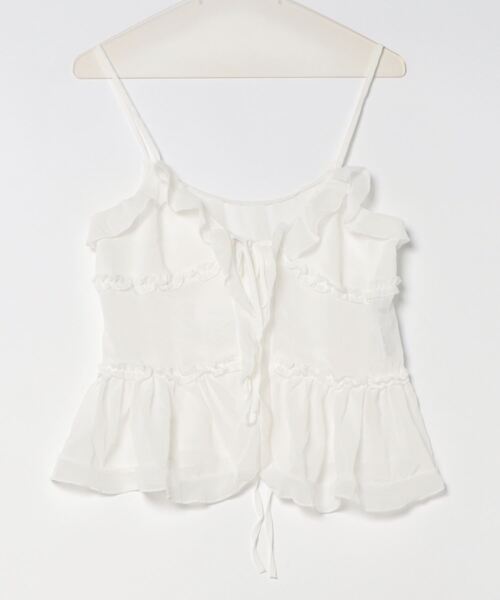 SETUP7（セットアップセブン） キャミソール 「SETUP7」リボンシフォン