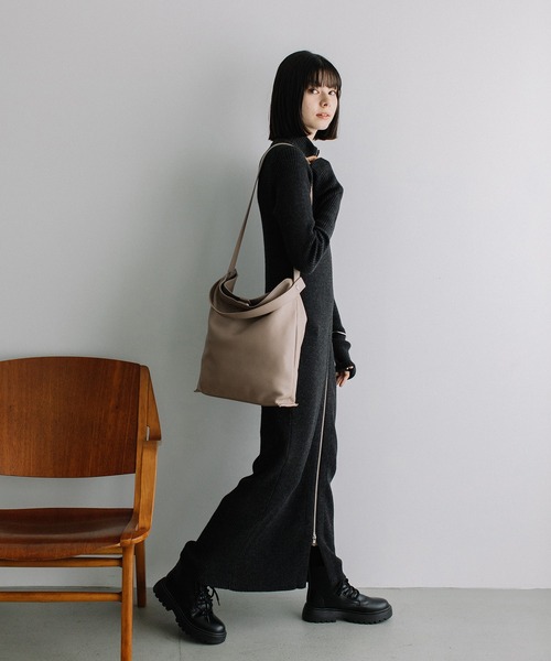 【美品】 HOMMON ゴートピュレバッグ ハンドバッグ ショルダーバッグ Beau're（ヴュレ） ショルダーバッグ バッグ BEAURE カウレザー 2