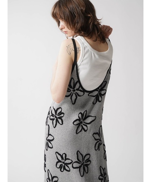 ワンピース FLOWER JACQUARD KNIT ONEPIECE : ZOZOTOWN Yahoo!店