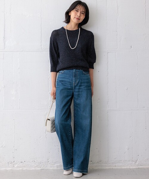 【シマトネリコ】23区　ルレックスバルキー ラメニット 23区 ニット セーター 「洗える」ルレックスバルキー ラメニット