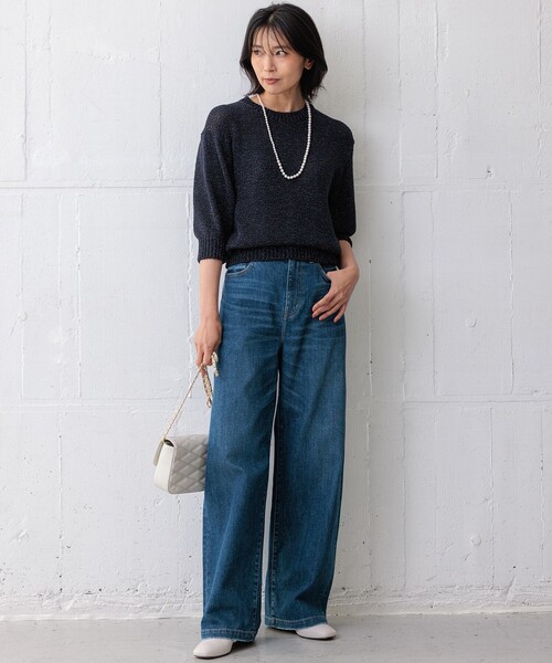 【シマトネリコ】23区　ルレックスバルキー ラメニット 23区 ニット セーター 「洗える」ルレックスバルキー ラメニット