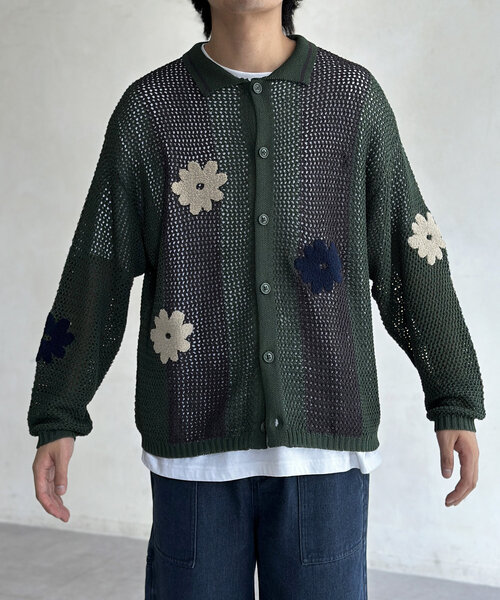 pois メッシュカーディガン　BLACK pois メッシュカーディガン BLACK - メルカリ