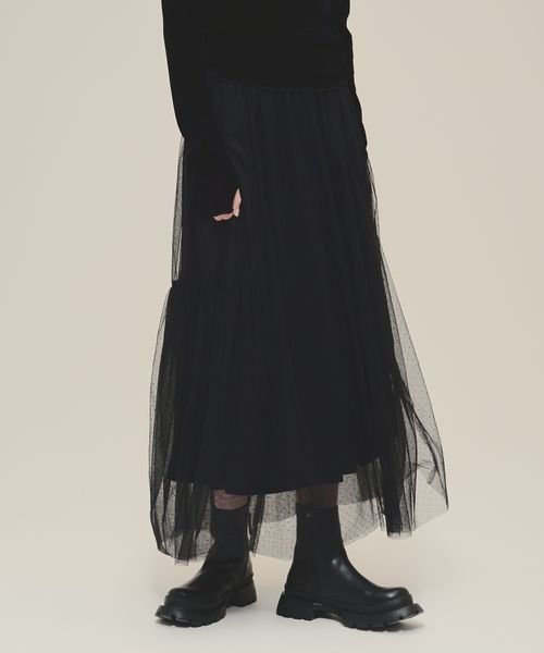 スカート 「eL」Dot Tull Long Skirt/147512 : ZOZOTOWN Yahoo!店 