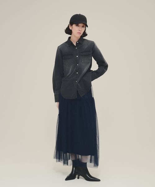 スカート 「eL」Dot Tull Long Skirt/147512 : ZOZOTOWN Yahoo!店 