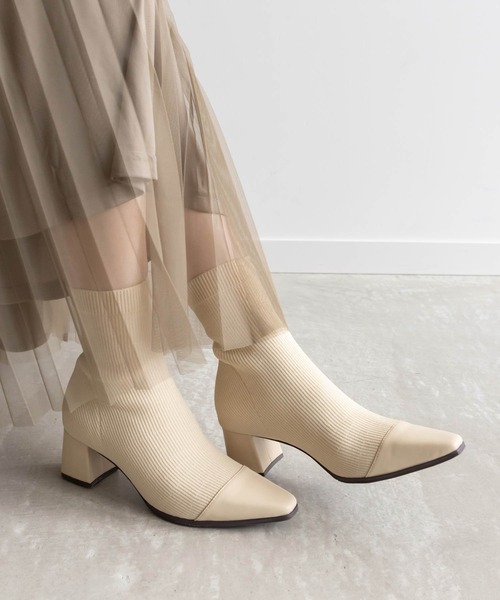 RANDA ブーツ 「SUSTAINABLE」ベーシックニットブーツ