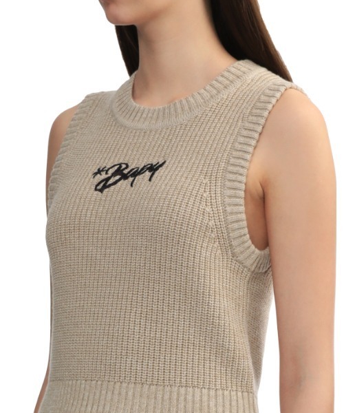 ベスト ジレ BAPY LOGO KNIT VEST レディース BAPY BY A BATHING APE ベスト ジレ LOGO KNIT VEST レディース