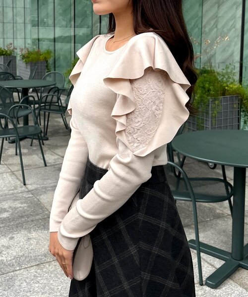 COUP DE CHANCE（クードシャンス） ニット セーター 「洗える」フリル