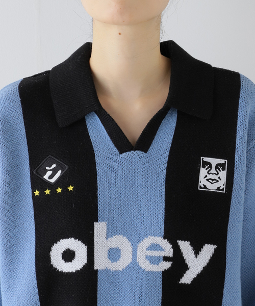 OBEY ニット セーター 「OBEY / オベイ」SOCCER JERSEY SWEATER