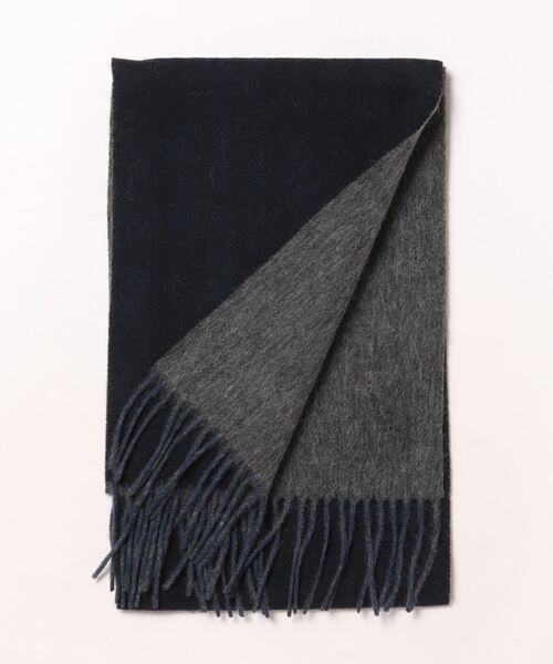 MONSIEUR NICOLE（ムッシュニコル） マフラー ヘリンボン リバーシブル