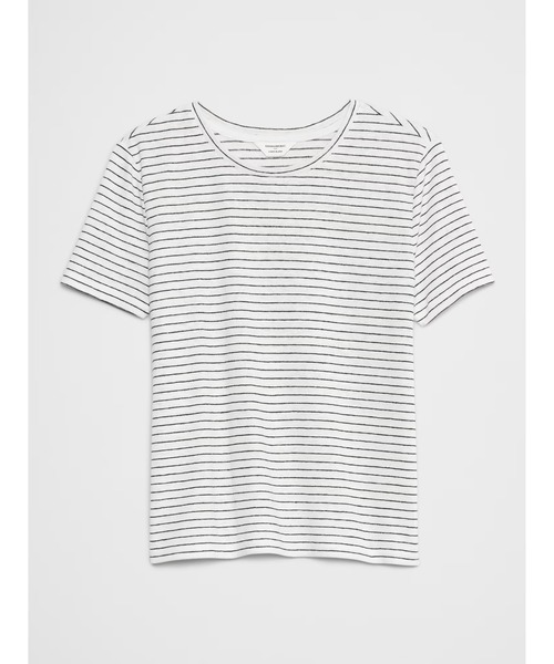 tシャツ リネンフレンチクルーネック レディース tシャツ フレンチ袖クルーネックTシャツ/tee レディース