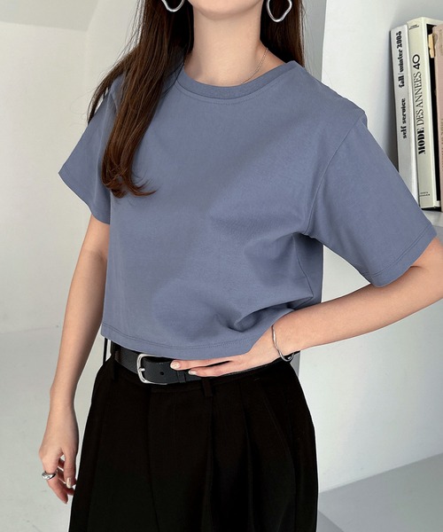 tシャツ 汗染み防止半袖ミニTシャツ レディース | andme | 07