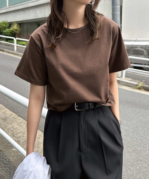 tシャツ 汗染み防止半袖ミニTシャツ レディース | andme | 05