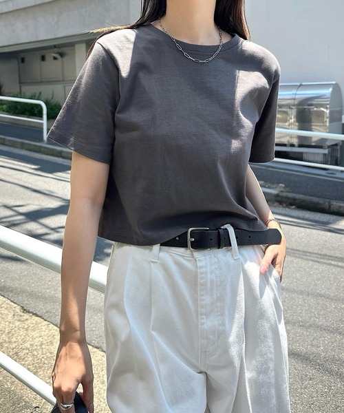 tシャツ 汗染み防止半袖ミニTシャツ レディース | andme | 03