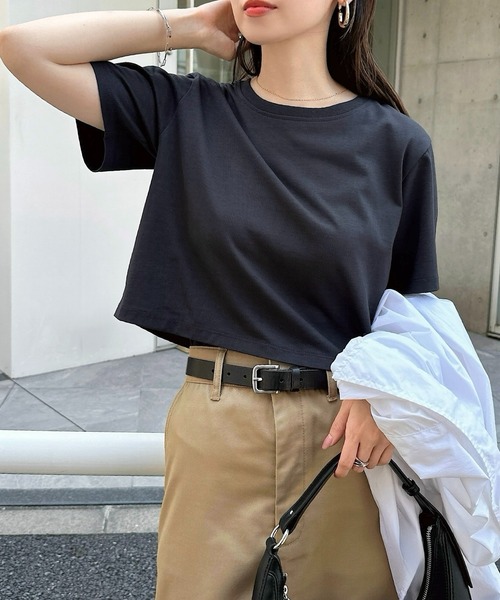 tシャツ 汗染み防止半袖ミニTシャツ レディース | andme | 02