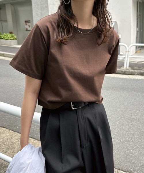 tシャツ 汗染み防止半袖ミニTシャツ レディース | andme | 26