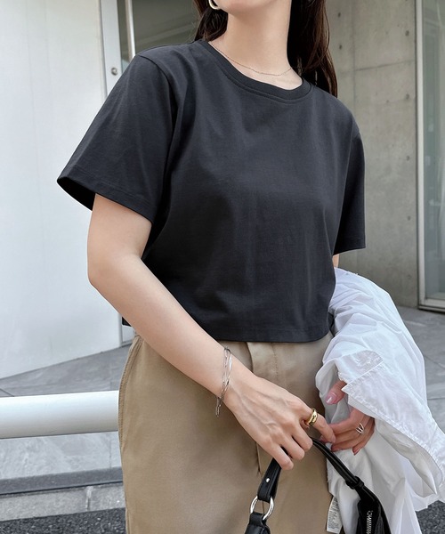 tシャツ 汗染み防止半袖ミニTシャツ レディース | andme | 16