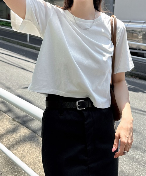 tシャツ 汗染み防止半袖ミニTシャツ レディース | andme | 10