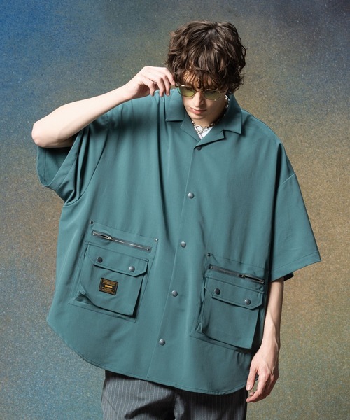 glamb グラム 4XL Suit Fabric Shirt ４エックスエルスーツファブリックシャツ atftps glamb（グラム） シャツ 4XL Suit Fabric Shirt / 4エックスエル