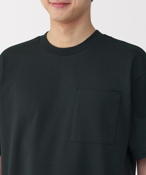 無印良品（MUJI） tシャツ 紳士 涼感UVカットワイド半袖Tシャツ