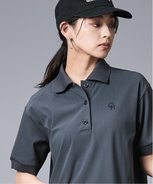 CHIC STYLE（シックスタイル） ワンピース 半袖 裾フレアポロシャツ