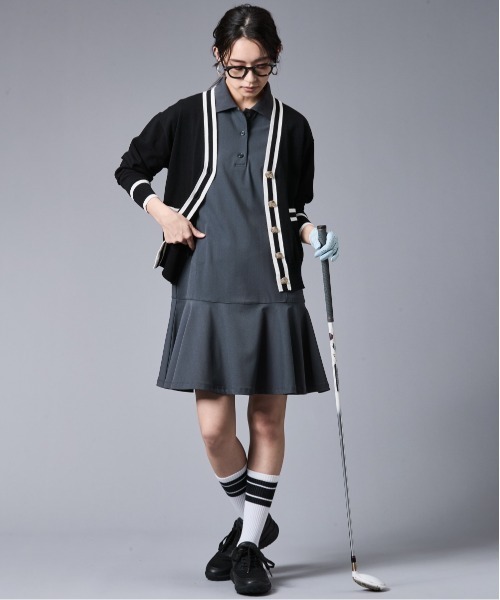 CHIC STYLE（シックスタイル） ワンピース 裾フレアポロシャツ