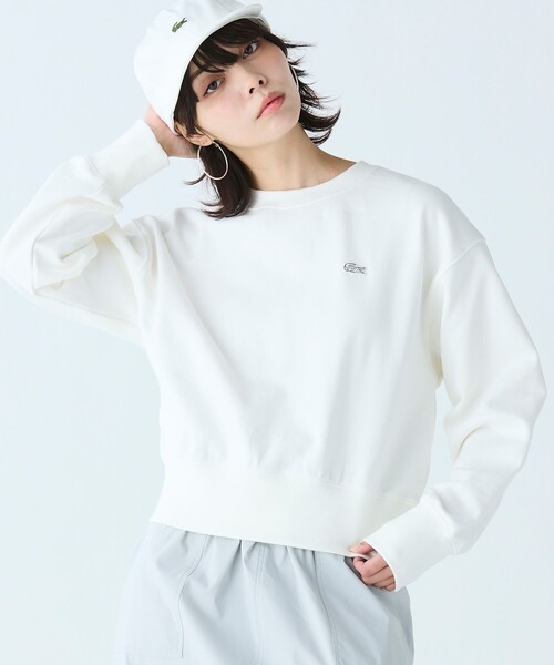 スウェット・トレーナー Lacoste TOP LACOSTE トレーナー スウェット クロップドクルーネック