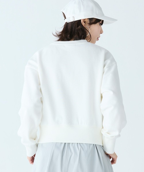 alo yoga クロップド クルーネック トレーナー スウェット ホワイト